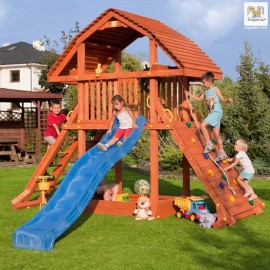 Complex de joaca Fungoo GIANT, tobogan 3m, lemn - imagine 5