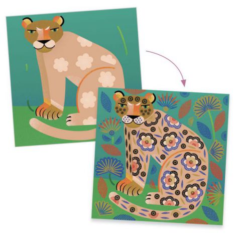Joc Stampile Djeco Animale - Set Creativ - imagine 3