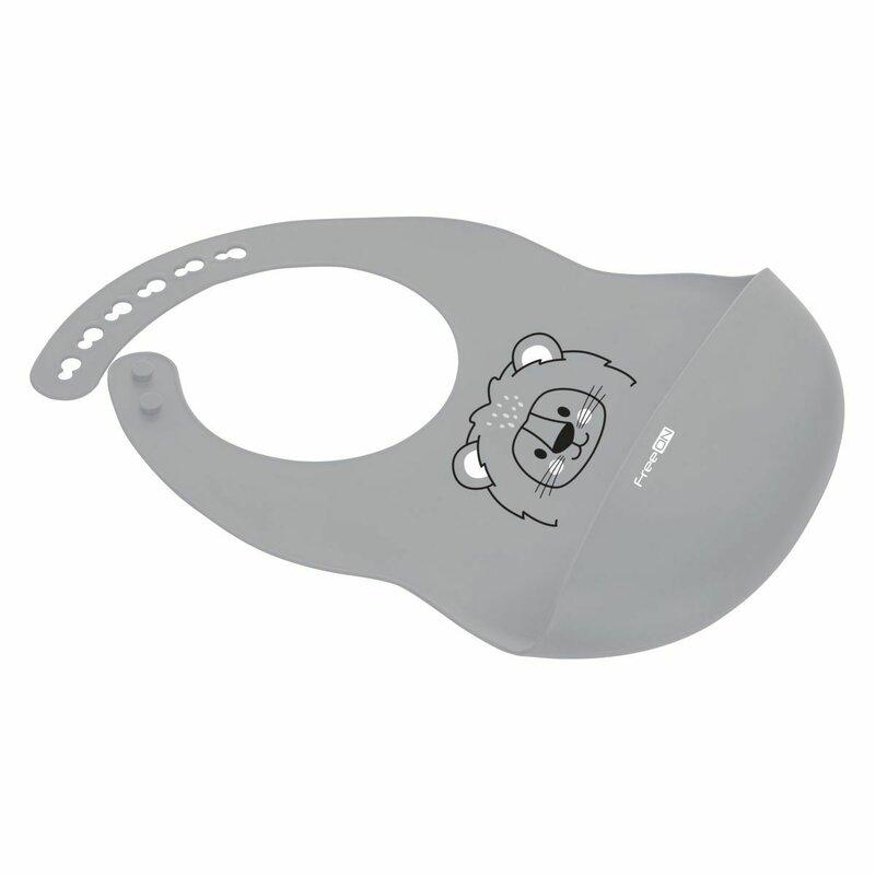 Baveta Silicon FreeON Lion Grey cu Buzunar - imagine 2