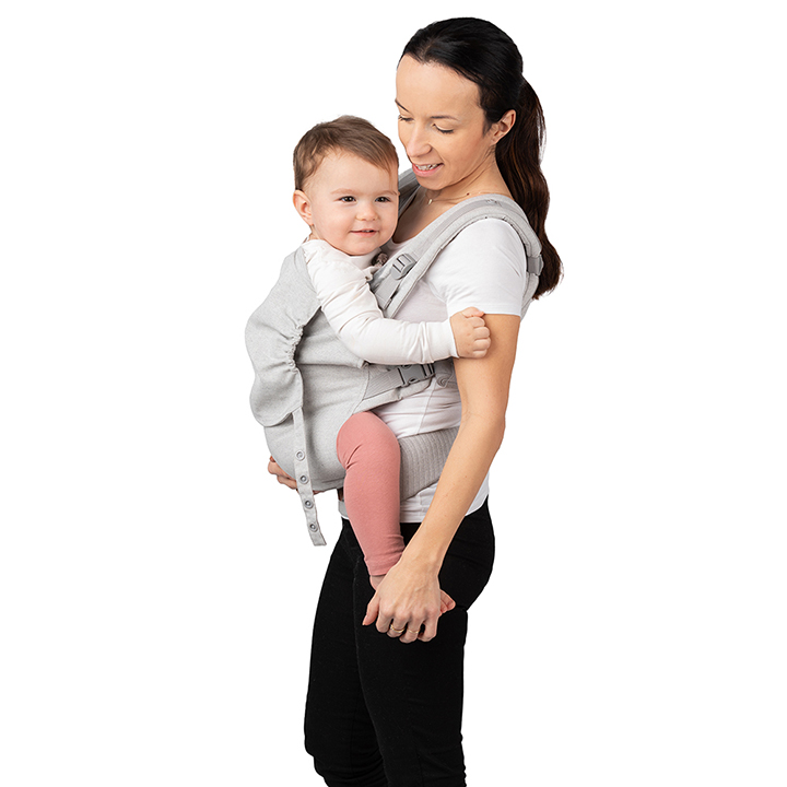 Marsupiu Momi Collet Grey | Purtare Ergonomică și Sigură - imagine 2