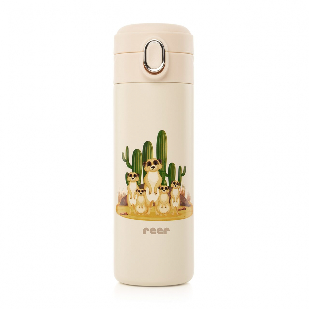 Sticlă cu pai Reer 350ml Inox Alb-Crem - imagine 7