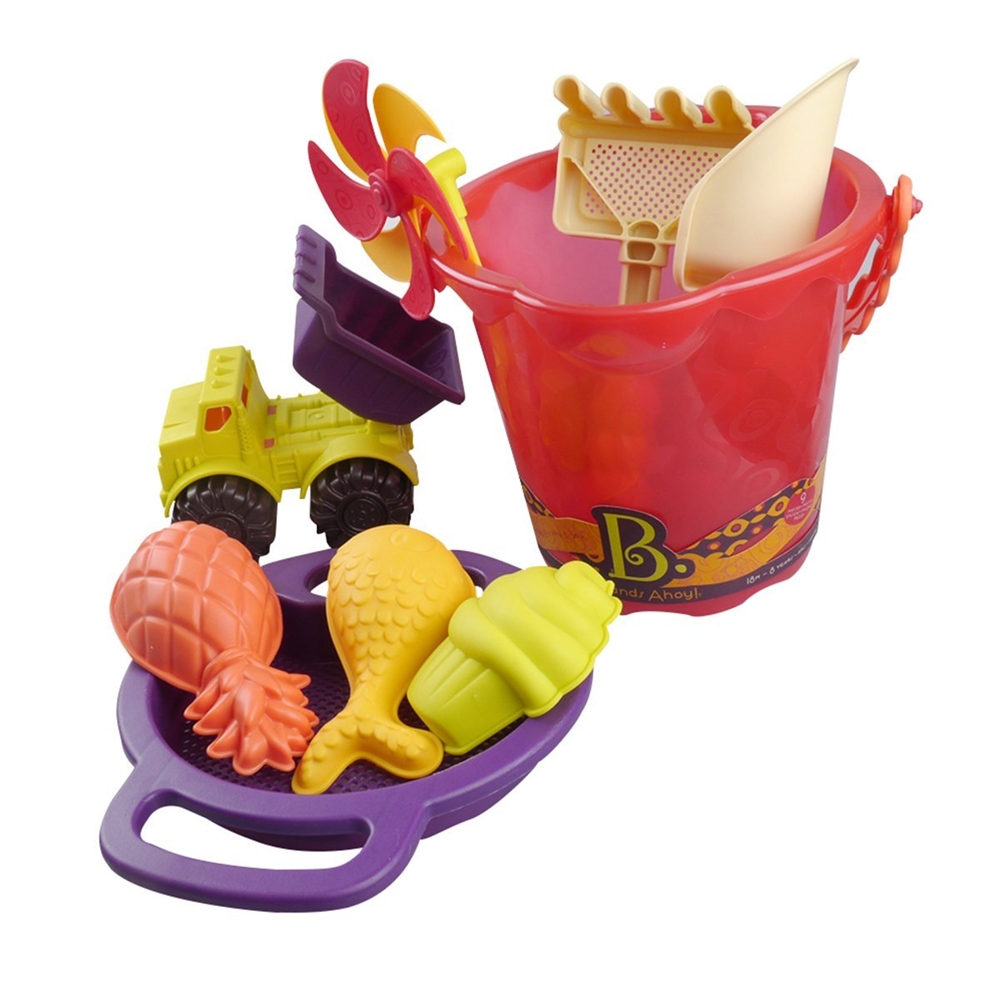 Găleată 9 Jucării Nisip Mov B.Toys