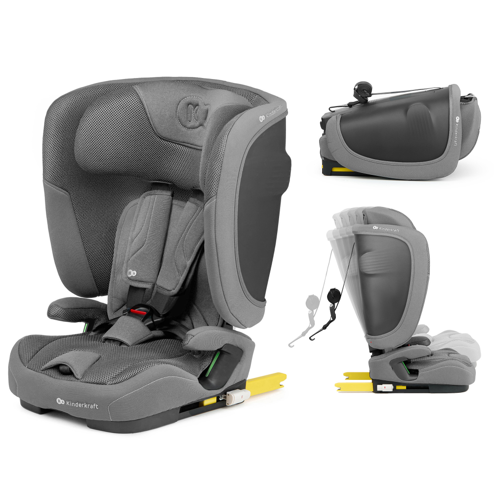 Scaun auto Kinderkraft Fix2go I-Size Grey - imagine 10