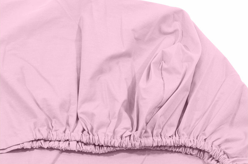 Cearceaf Bumbac KidsDecor Roz 70x110 cm cu Elastic - imagine 2