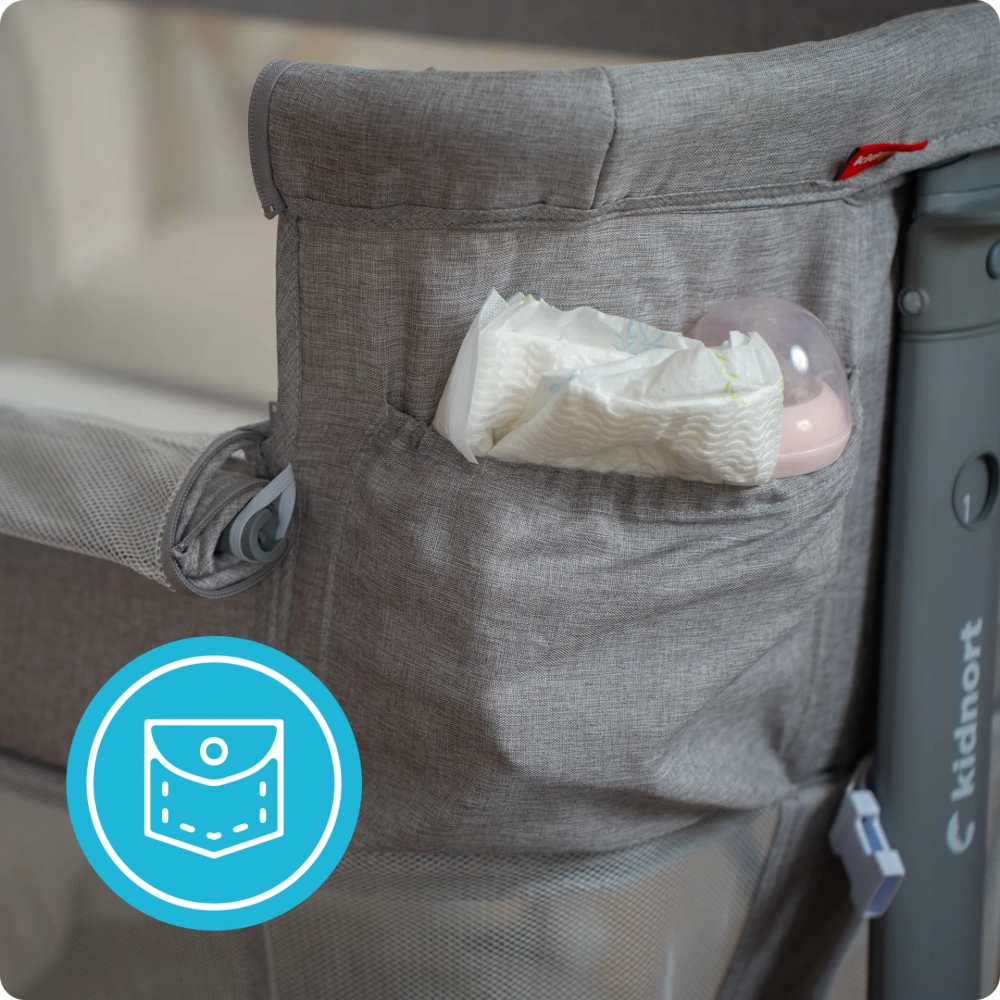 Patut 3-in-1 Kidnort Snackskal II Grey | Co-sleeper - imagine 4