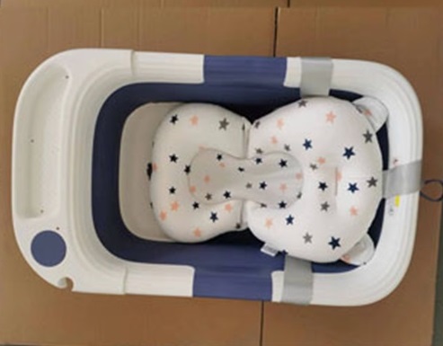 Cadita Little Mom Blue cu Display Temp & Hamac