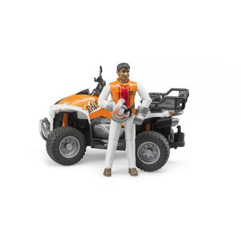 Bruder ATV cu Sofer - Jucarie Teren Realista - imagine 5