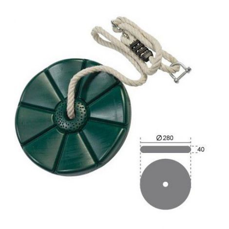 Tiroliana KBT cu Leagan Rotund, 30m, Verde - imagine 6