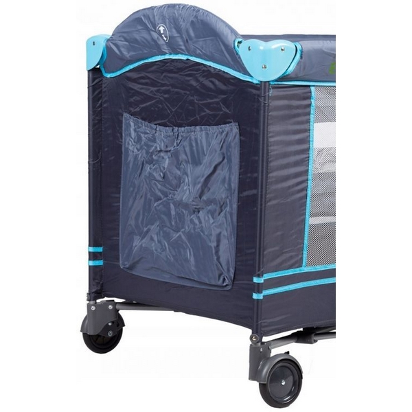 Pătuț pliabil Ecotoys cu 2 nivele, Bleumarin - imagine 5