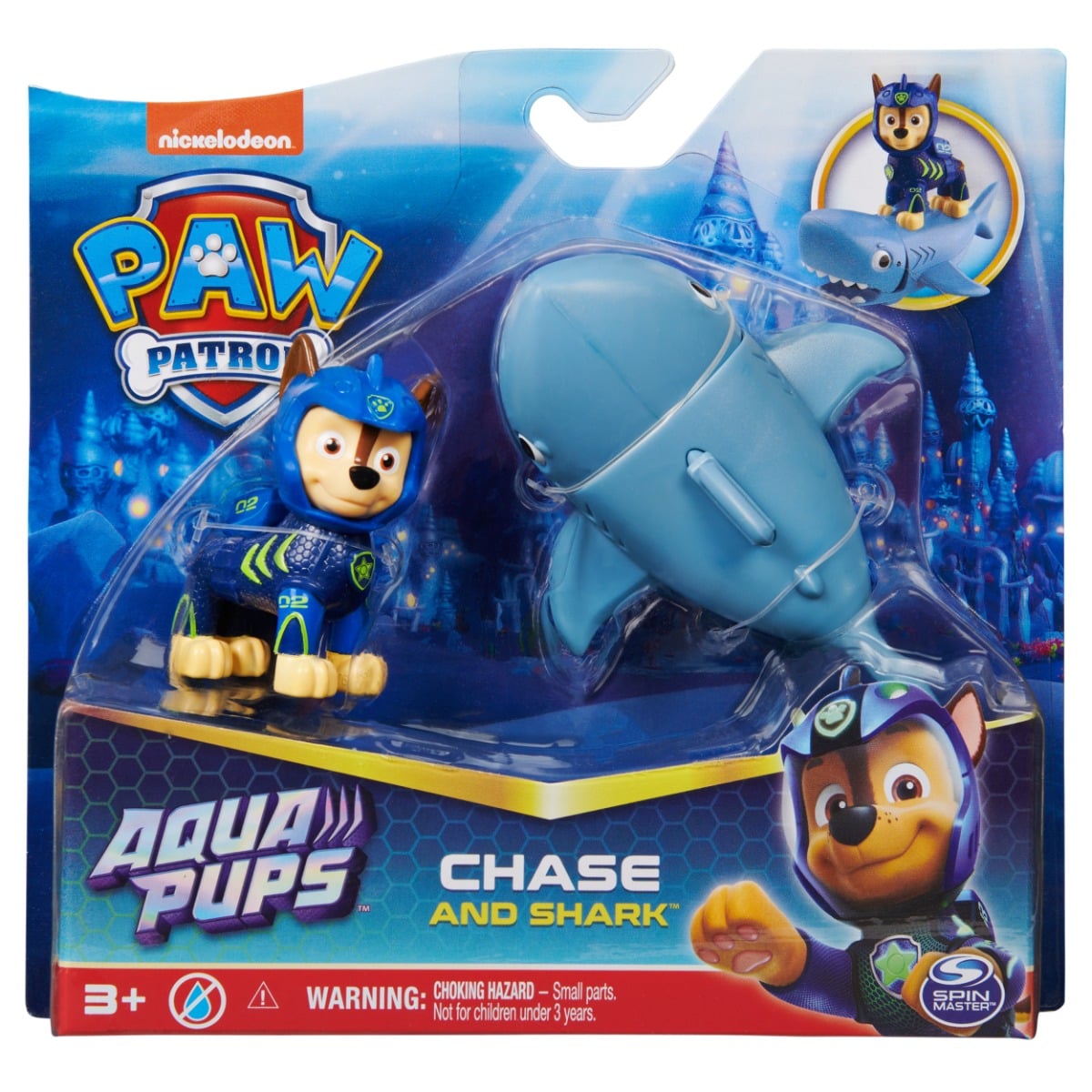 Figurina Paw Patrol Aqua Pups Chase & Shark