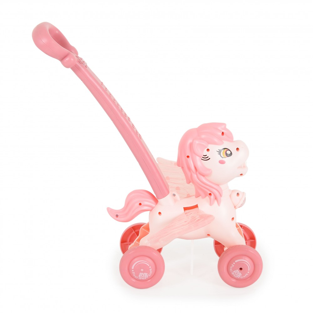Mașină Baloane Moni Pony Pink Wings + Soluție