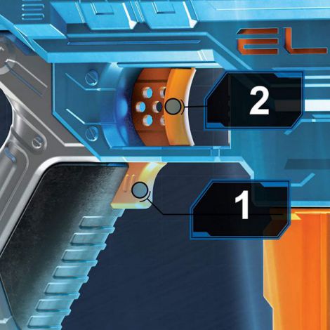 Nerf Elite 2.0 Turbine CS-18, Blaster Motorizat - imagine 3