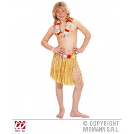 Fusta Hula Hawaii Bej Copii Widmann - imagine 3