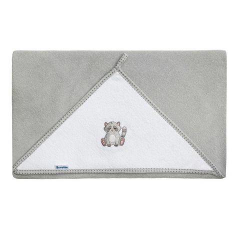 Prosop cu Gluga Sensillo Gri Raton - Moale Absorbant - imagine 2