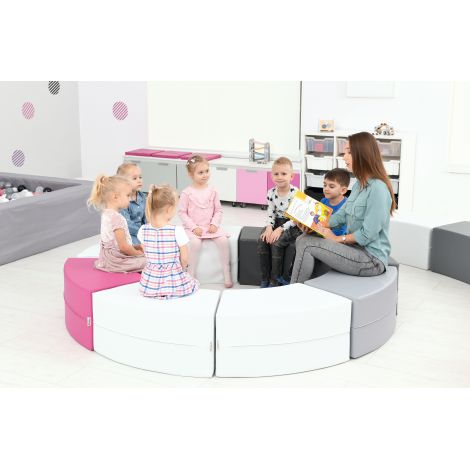 Puf Quadro Paolo Scurt Gri Moje Bambino - imagine 7