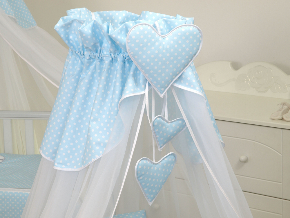 Cos Bebe Bear Heart Blue Amy pe Roti cu Baldachin - imagine 4