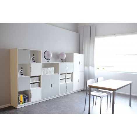 Dulap Quadro L Moje Bambino, 6 compartimente, Alb - imagine 11