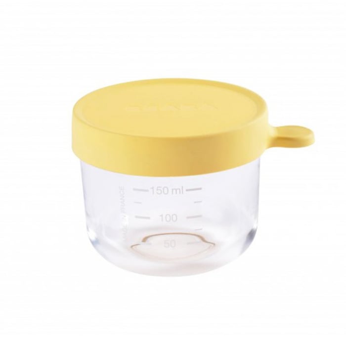 Recipient Sticla Beaba 150ml Galben Ermetic