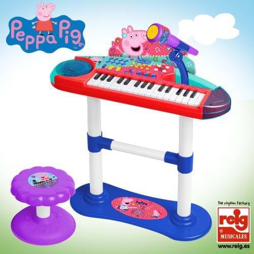 Orga Peppa Pig cu Microfon și Scaunel - Reig