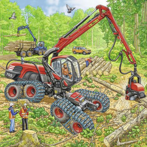 Puzzle Mașini 3x49 Piese Ravensburger - imagine 4