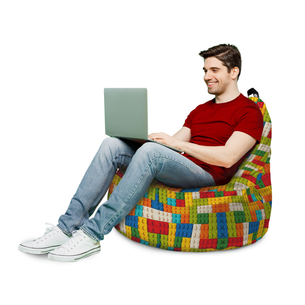 Fotoliu Puf Updeco Big Chill Tetris Verde - imagine 3