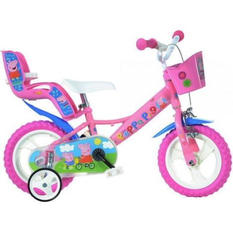 Bicicleta Dino Bikes Peppa Pig 12" - Prima Aventură
