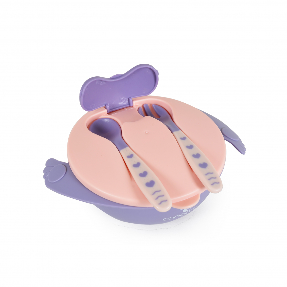 Set Castron Cangaroo Jelly Pink cu Accesorii - imagine 3
