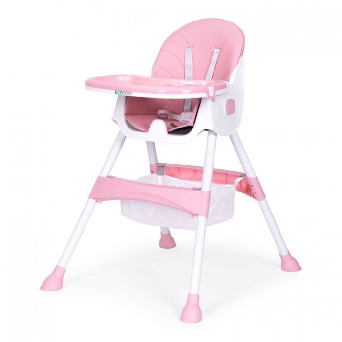 Scaun masa copii Ecotoys HC521 Roz, multifuncțional - imagine 6