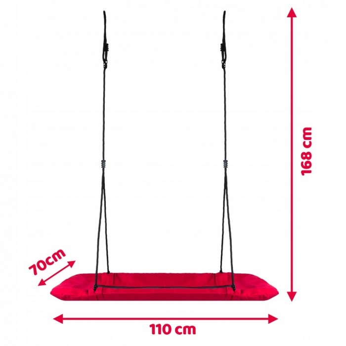 Leagan Cuib XXL Neo-Sport, Rosu, 150kg
