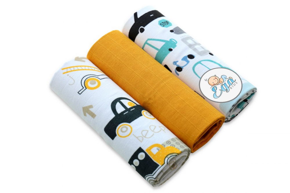 Set 3 scutece Egakids - delicatețe naturală 60x80cm - imagine 2