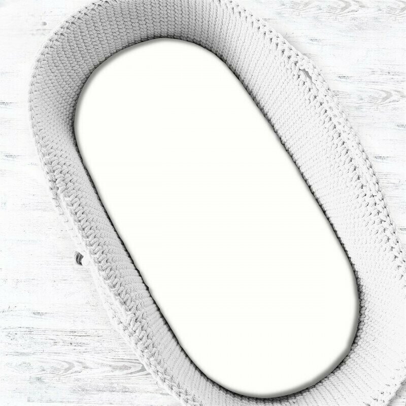 Cearceaf Elastic MimiNu Jerseu OEKO-TEX® - Alb