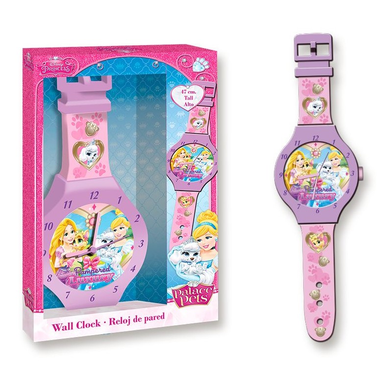 Ceas de perete Princess Pets 47cm pentru Camera Copiilor