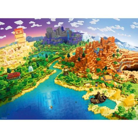 Puzzle Lumea Minecraft 500 piese Ravensburger - imagine 3