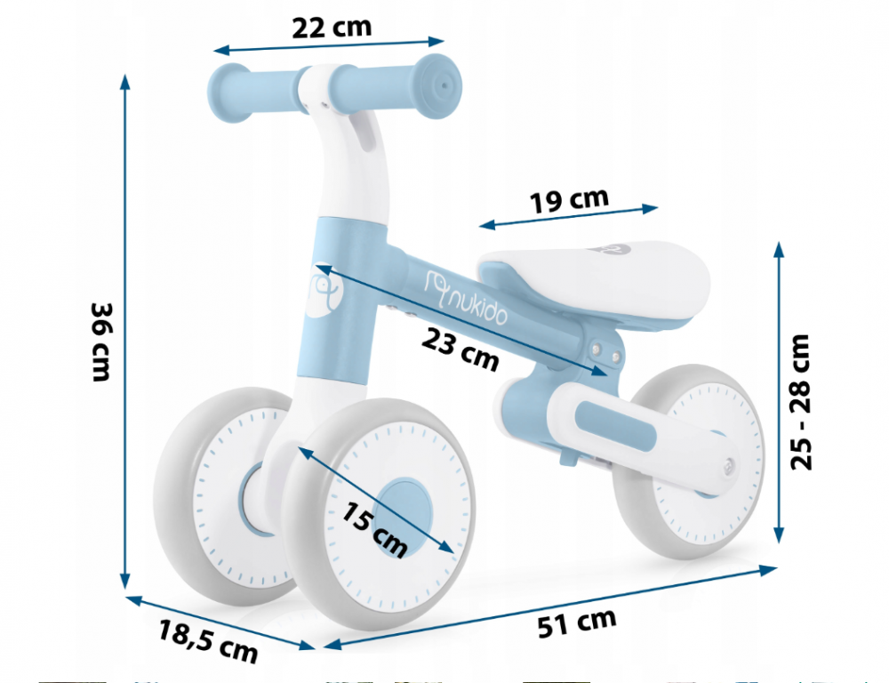 Bicicletă Echilibru Nukido Albastru | Pentru Dezvoltare - imagine 5