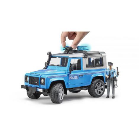 Bruder Masina Politie Land Rover cu Lumini