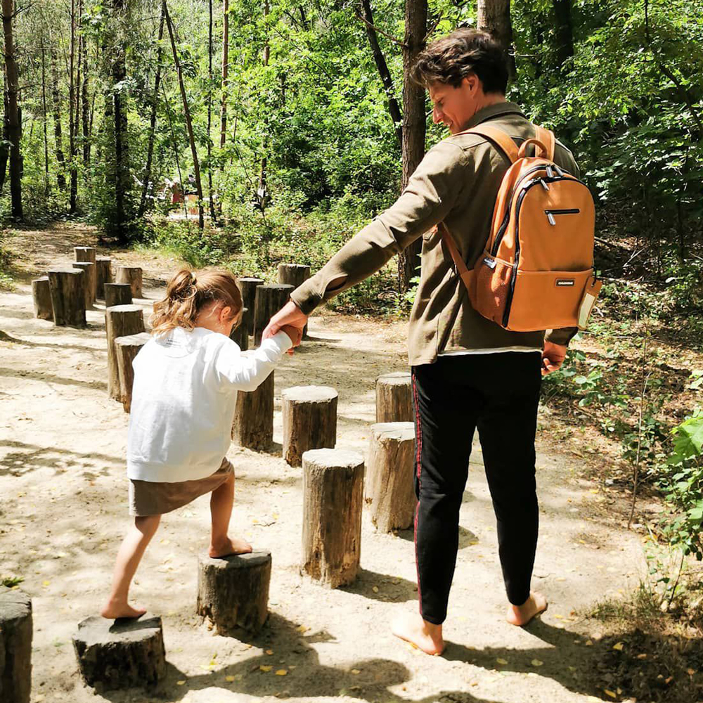 Rucsac infasat Childhome eco-leather maro - imagine 6