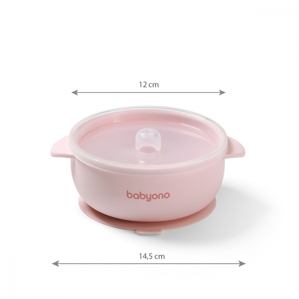 Bol Babyono Roz cu Ventuza - Alimentare Ușoară - imagine 6