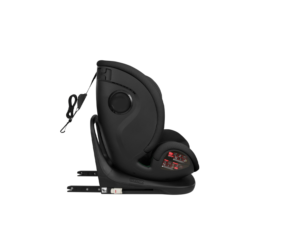 Scaun Auto Kikkaboo i-View i-SIZE, Isofix, Negru - imagine 3