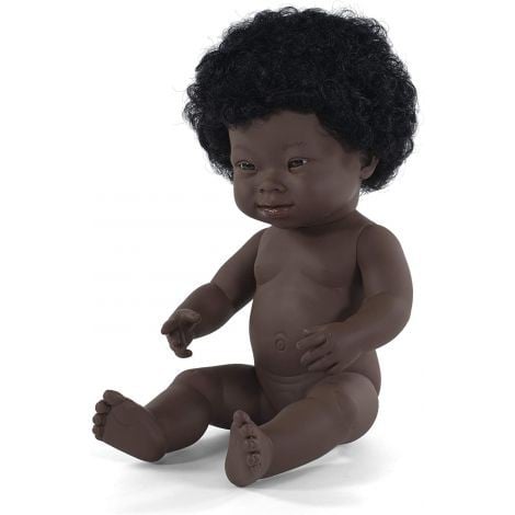Papusa Miniland Educationala Fetita Africana 38 cm