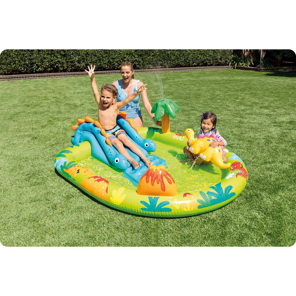 Piscina gonflabila Intex Dinosaur cu tobogan - imagine 2