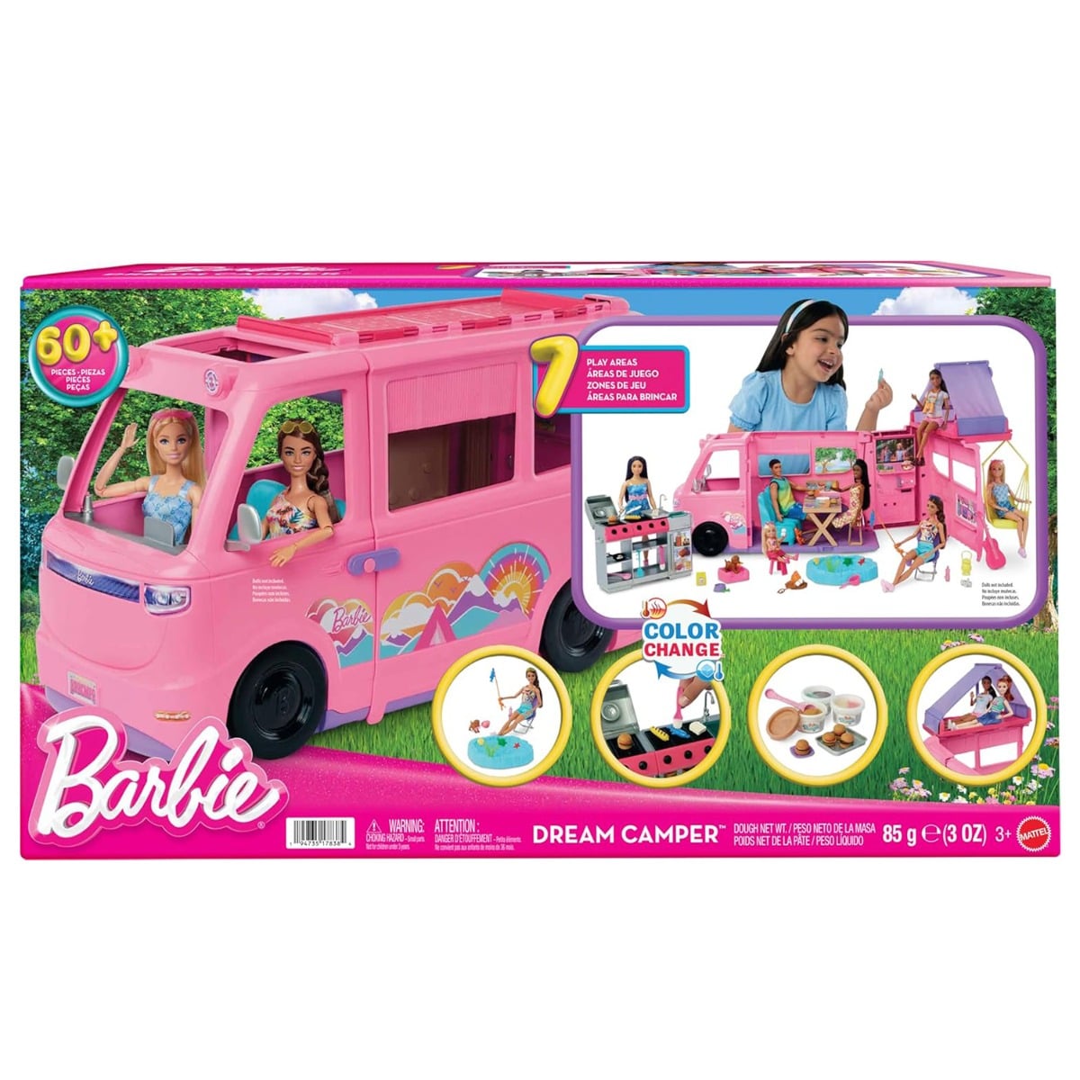Set Barbie Dream Camper cu 7 Zone de Joacă