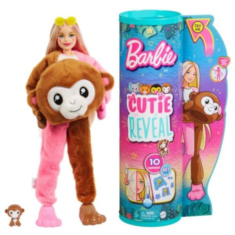 Barbie Cutie Reveal Maimuță - 10 Surprize Mattel