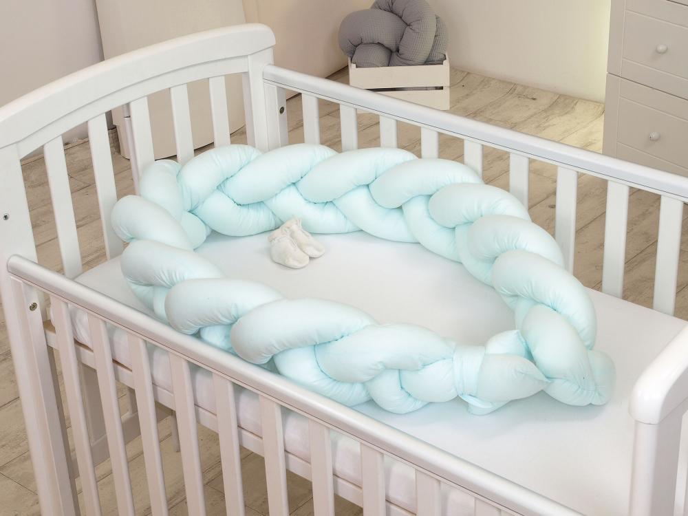 Bumper Patut Impletit Bumbac Mint Pj baby
