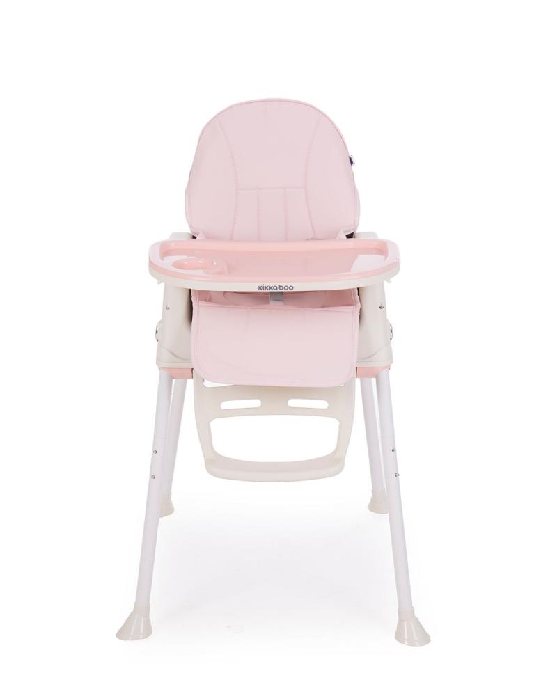 Scaun de masa KikkaBoo 3in1 Creamy Pink, Reglabil - imagine 3