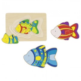 Puzzle Stratificat Goki Pestișori Colorați - imagine 2