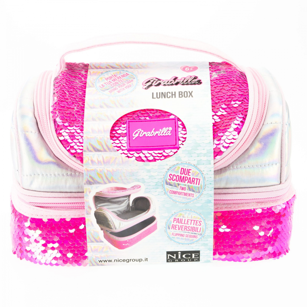 Nice Lunch Box Pink Fluo - Cutie Termică Reversibilă - imagine 5