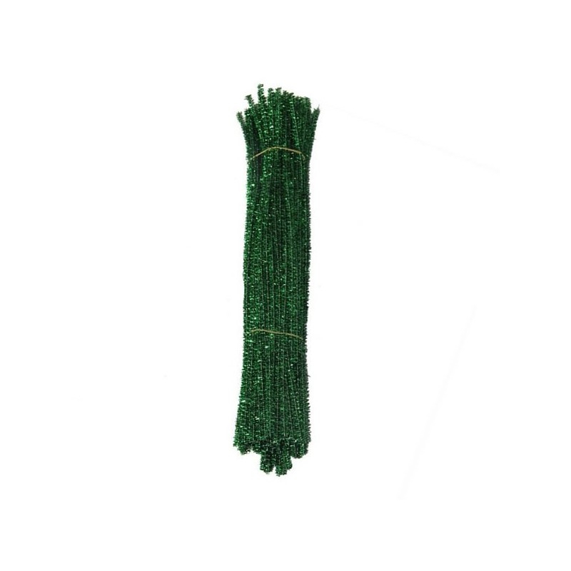 Set 25 Sarme Plusate cu Sclipici Verde Colorart