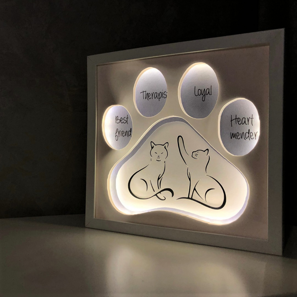 Tablou Luminos Pisica 002 | Noorhandmadeatelier