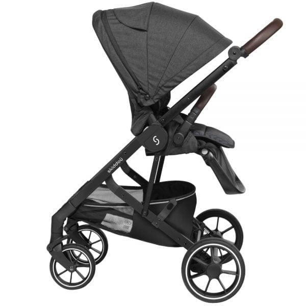 Carucior 2 in 1 Skiddou Moss Onyx, Negru, Compact - imagine 5