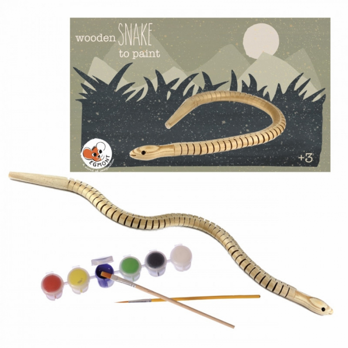 Set de pictat Șarpe Egmont Toys, Lemn Articulat